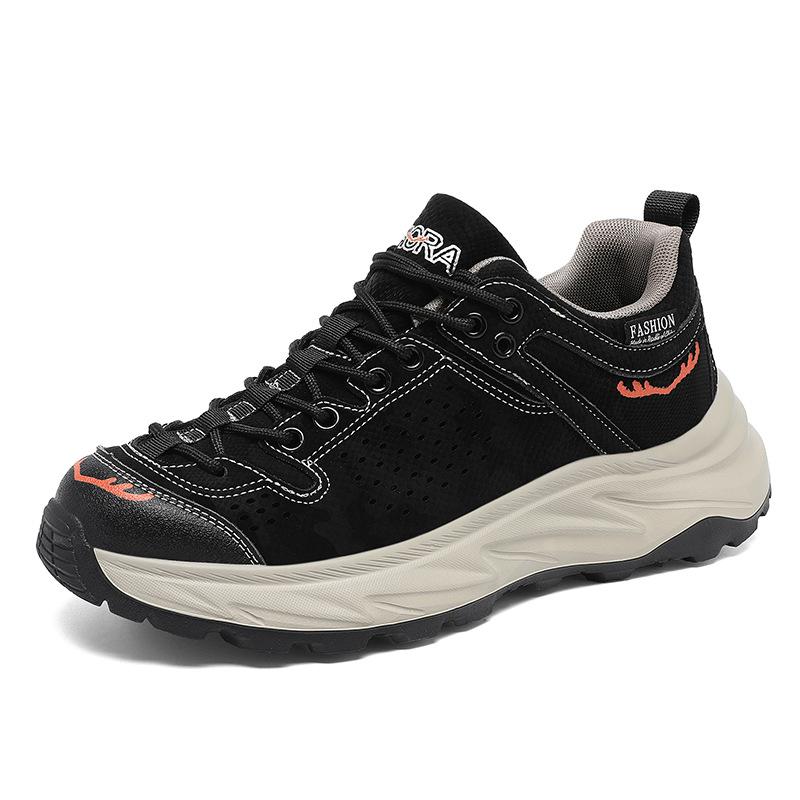 New Thick-soled Heightening Hong Kong Style Dad Shoes Trendy Retro Outdoor Non-slip Hiking Shoes Sports and Leisure Shoes Men's Shoes