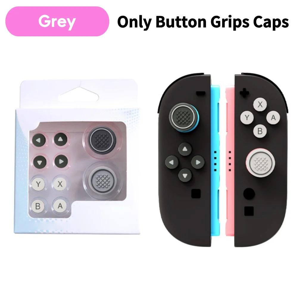 Silicone Soft D-pad Cross Button ABXY Key Sticker Skin Case For Nintendo Switch 2 Joy-Con Thumb Stick Grip Cap Cover For NS 2