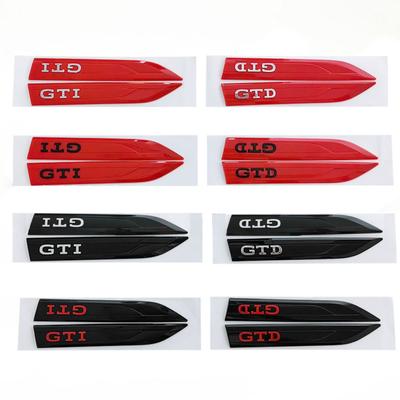 2 ks x ABS GTD GTI logo na boční blatníky, emblém, nálepka na blatníky pro G-olf Polo Jetta Passat Tiguan Scirocco