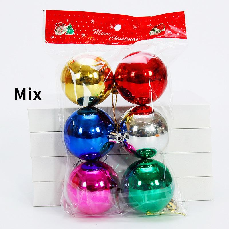 6 Stück/Los 6cm/2,4 Zoll Weihnachtsbaum Dekoration Farbe Hohlkugeln Schmuck Hängende Kugeln Für Haus Bar Party Dekoration