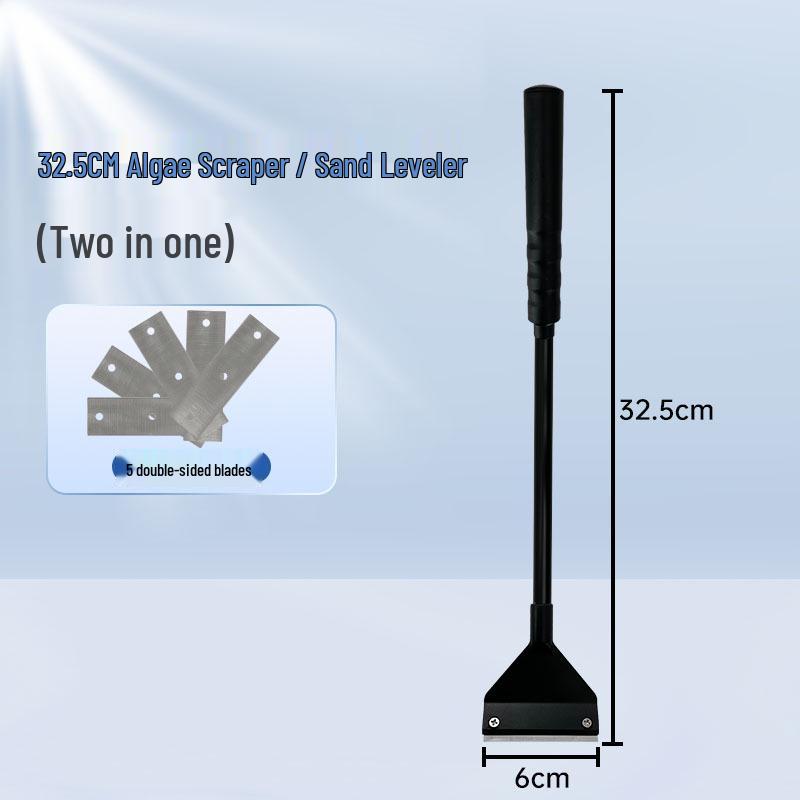 Non-Scratch Stainless Steel Algae Scraper for Fish Tanks