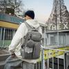 School bag women's backpack college students men and women with the same style multi-pocket large-capacity tooling casual backpack tide