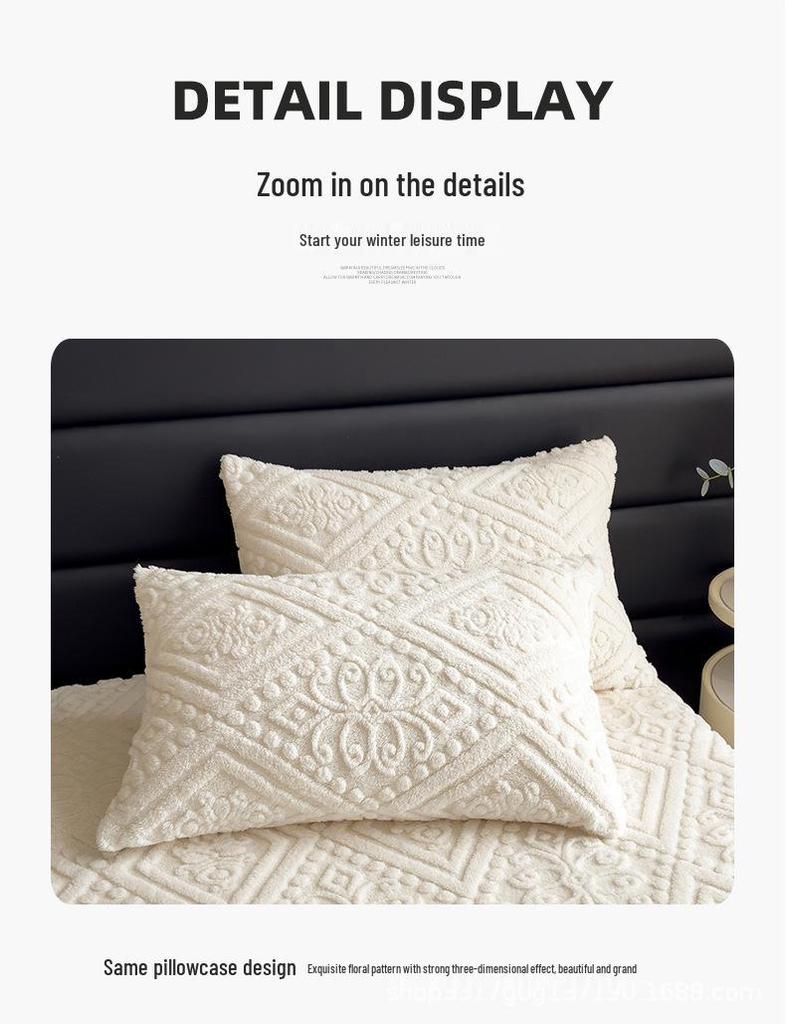 Thick Flannel & Velvet Mattress Protector Bedspread