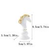 Small International Chess Resin Ornament - Desktop Decor with King, Queen & Horse Pieces