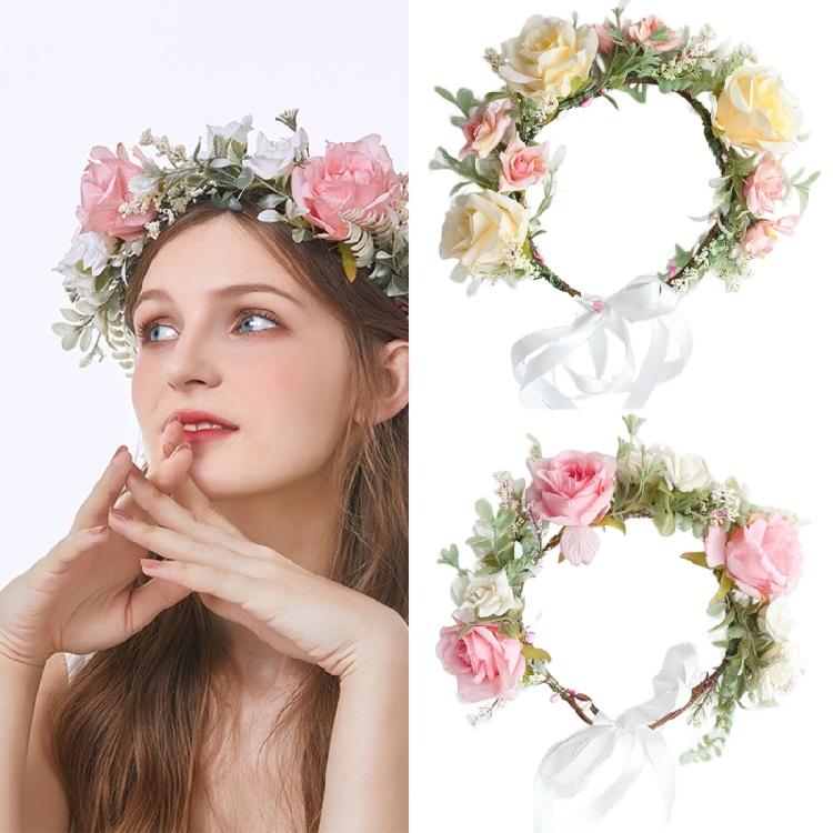 Flower Wreath Bridal Headband Music Festival Flower Headband Photo Headpieces