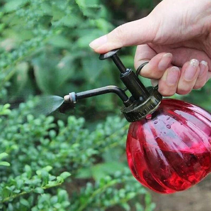 1 Stück Glasgießkanne Topf Vintage Pflanzensprüher Messing Drucksprüher Retro Kürbis Sprühflasche Antik Kupfer Sprinkler