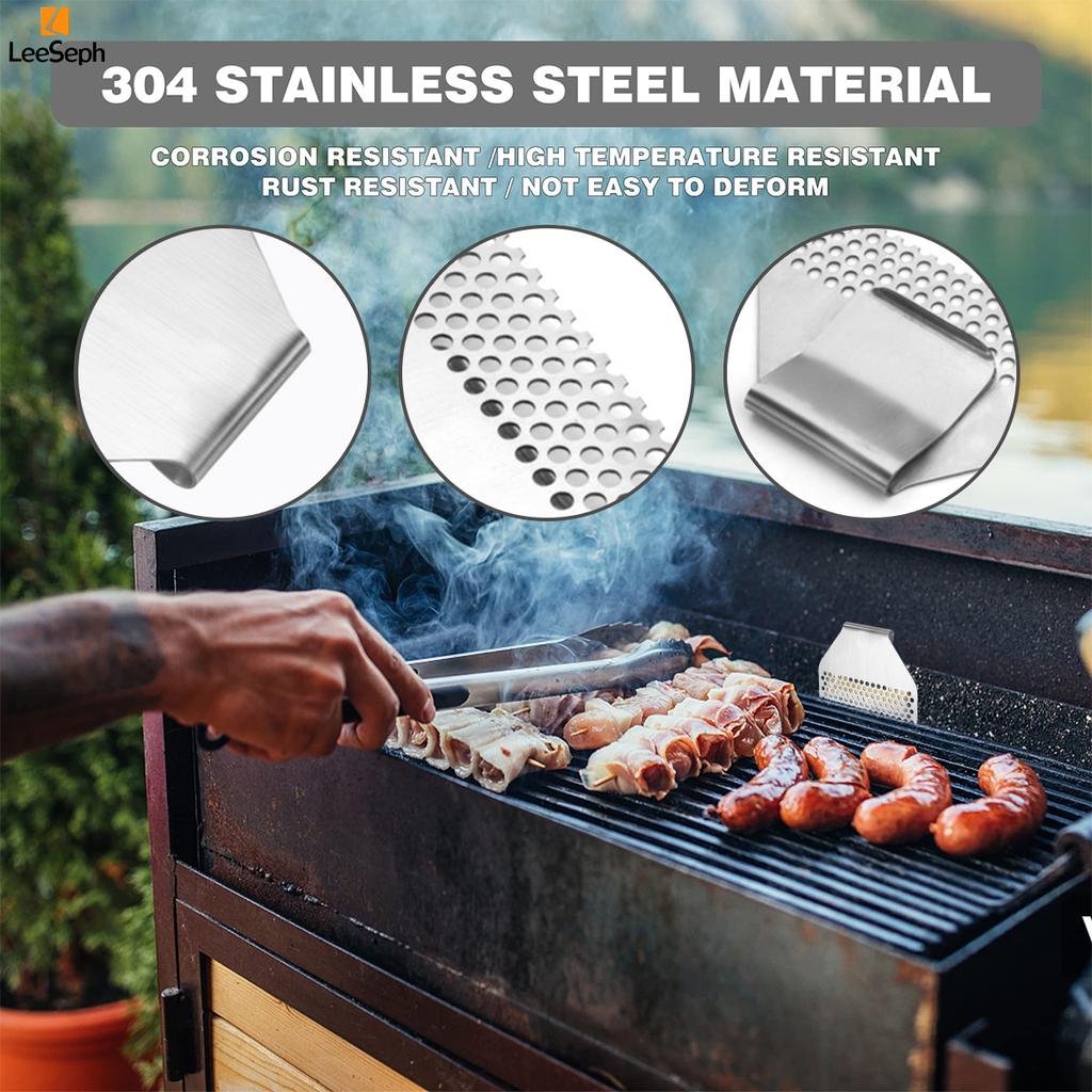 Leeseph Food Mesh Screen Block Grease Trap for Blackstone Griddle Flat Top, Stainless Steel Grill Grease Gate, Grill Accessories
