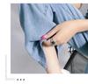 Women's 2023 Summer Blue Tencel Wide-Leg Floor-Length Jeans