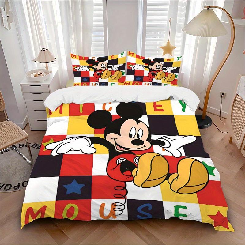 

3pcs set Mickey Mouse1pc of quilt cover+2pcs of pillowcase, no core, print bedding, All Seasons Bedroom Setting084 135x200cm