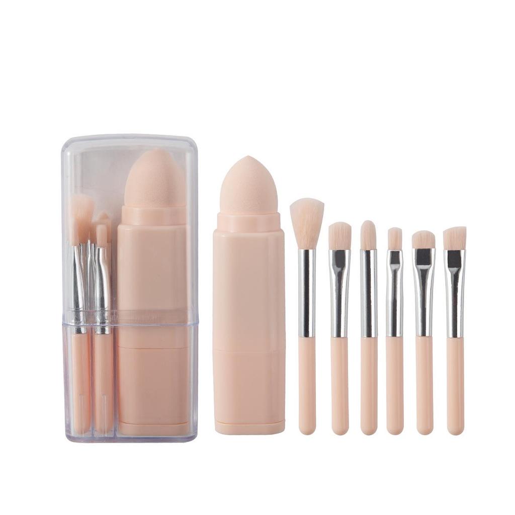 Set de 7 Mini Brochas de Maquillaje Portátiles Cangzhou para Viaje