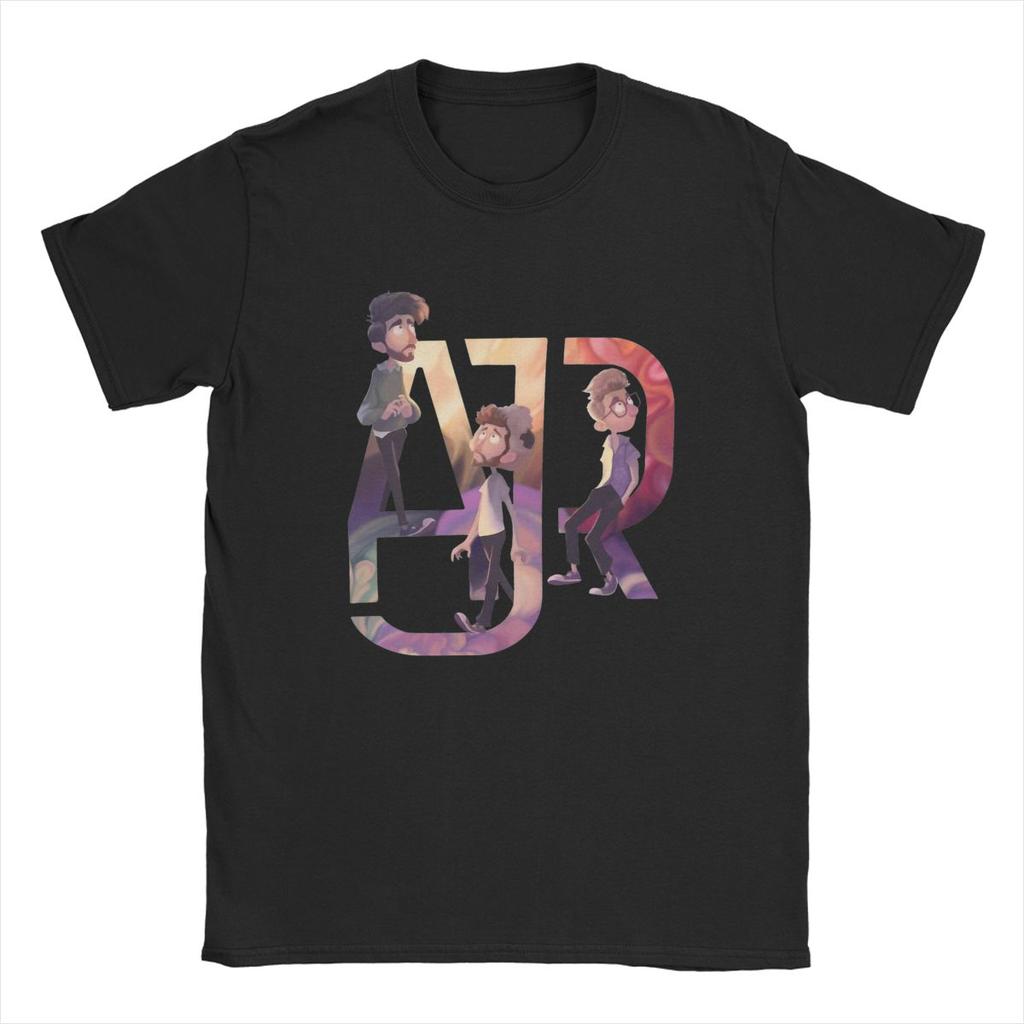 Novelty AJR Band Rock T-Shirts for Men O Neck Pure Cotton T Shirt Neotheater MusicTour Fashion Short Sleeve Tees Classic Tops