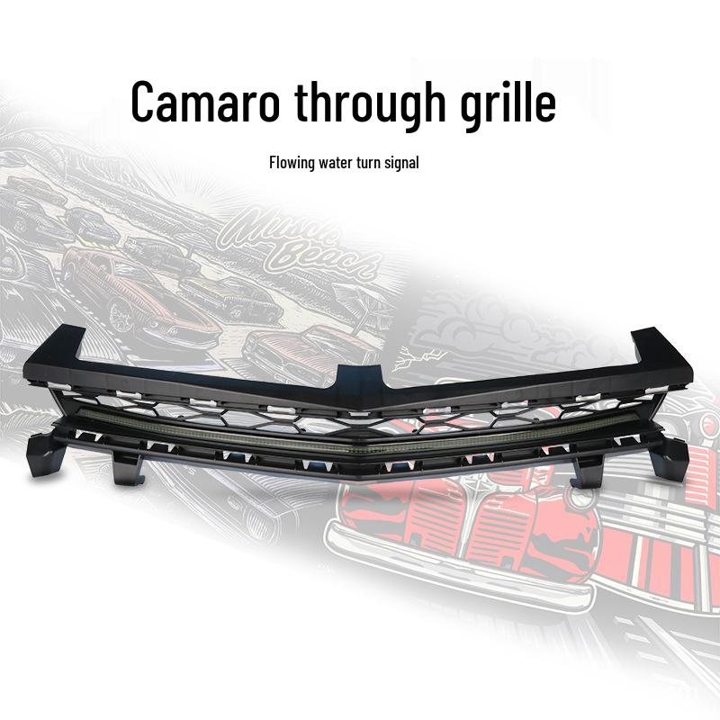16-19 6th Gen Camaro Grille Upgrade: Illuminated Through-Type with Daytime Running Lights & Turn Signals 6th Gen Camaro Illuminated Grille/EU Config