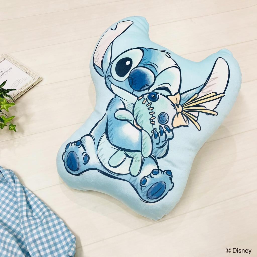 MORIPiLO Disney Stitch Body Pillow Soft and Soft To the Soft Plush Nap Disney Morishita Pillows (Soft Die-Cut Cushion) Touch, Toy, Pillow, Blue,