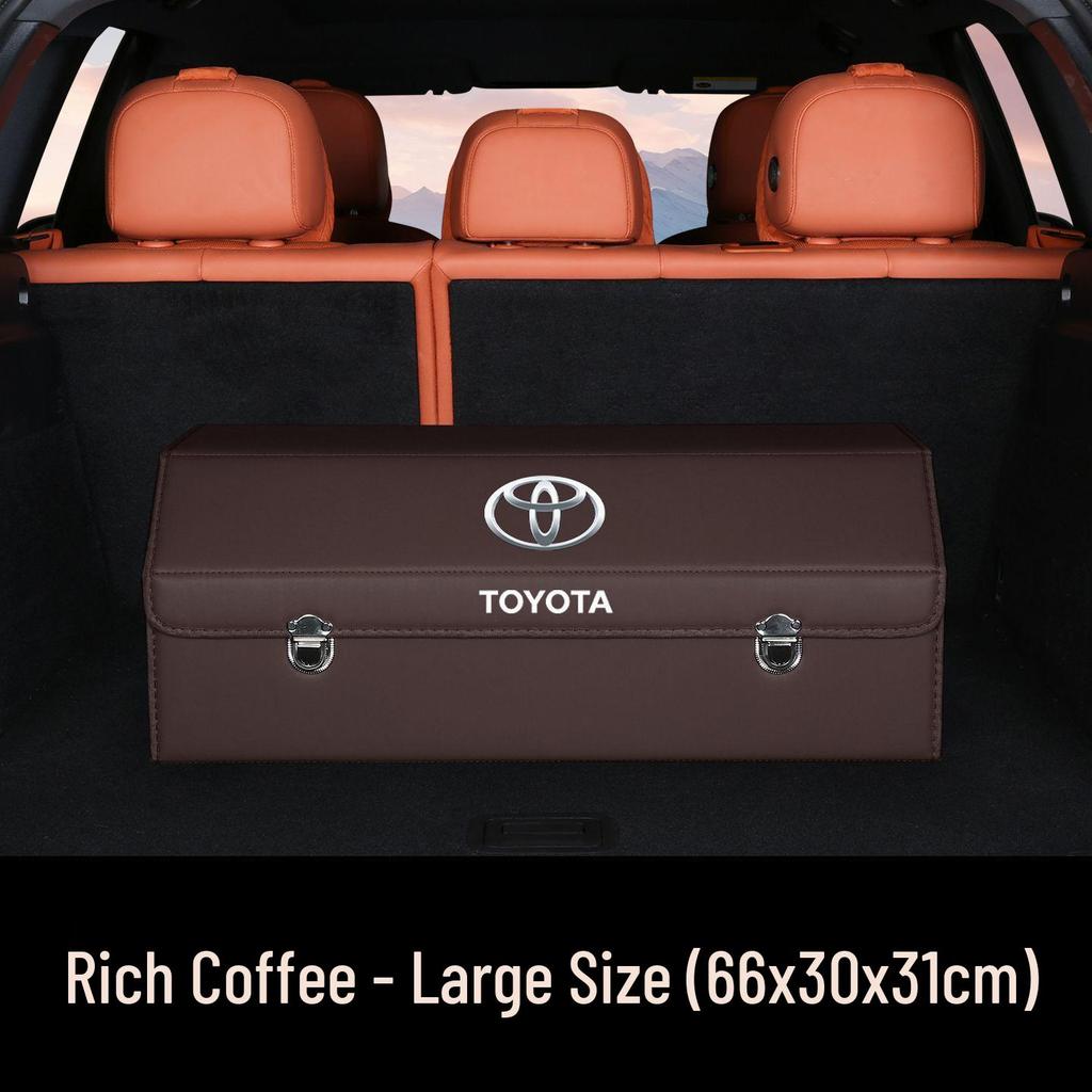 Fits in the trunks of Toyota Land Cruiser, Highlander, and Corolla.