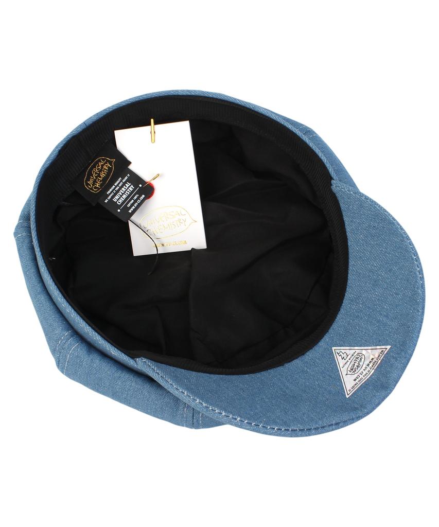 Yunibeosyeolkemiseuteuli Light Denim Logo Newsboy Cap