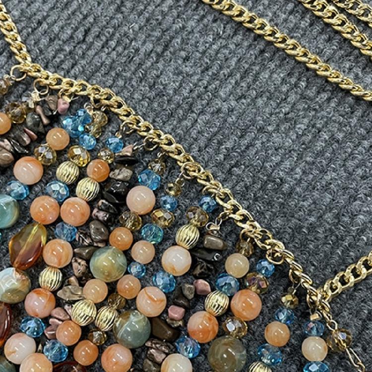 Hollow Beaded Body Chain Strap Top With Comfortable 64-92cm Bust Bustier Women's Evening Party Tank Chain