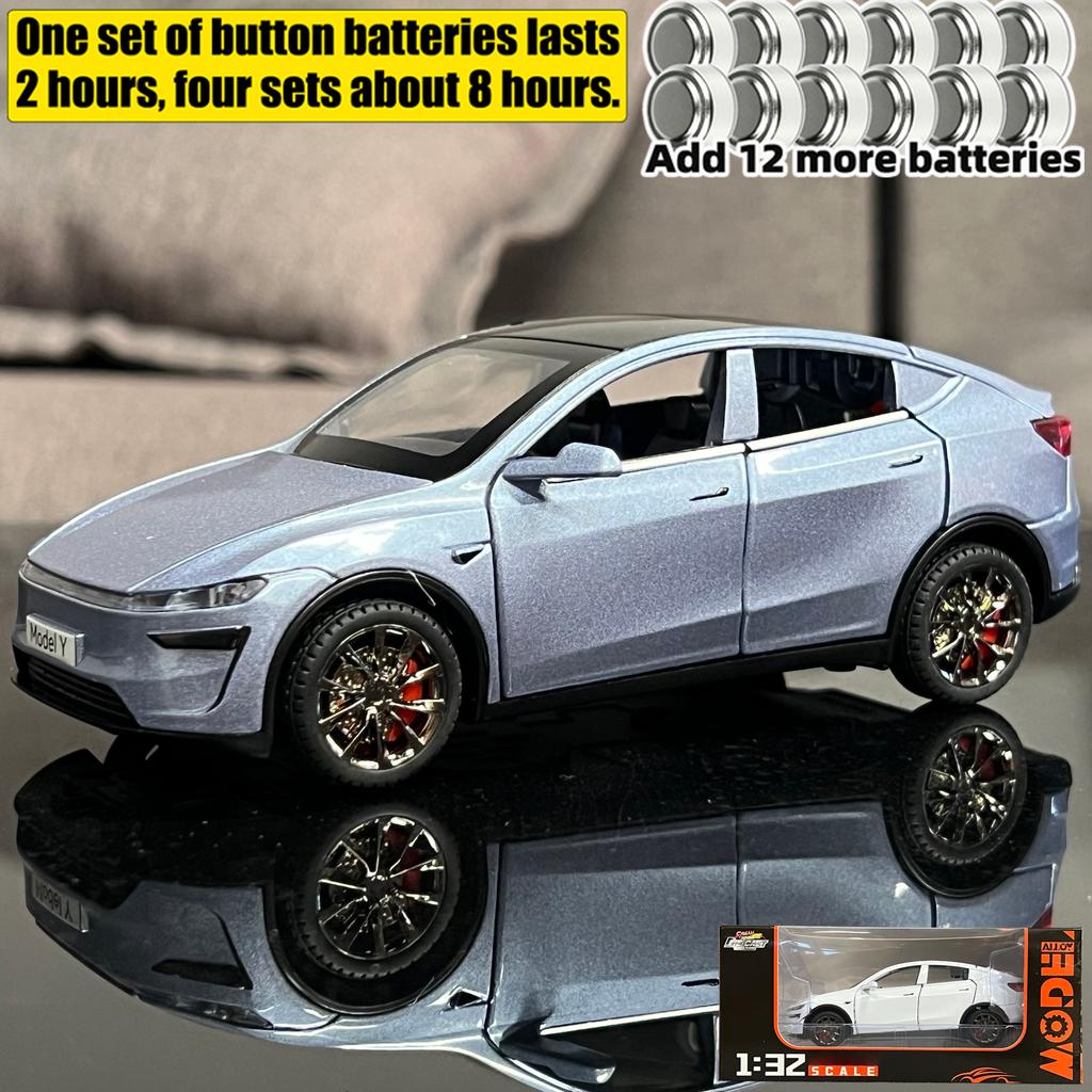 New 1:32 Model Y Electric SUV Alloy Car Model Diecast Metal Toy Off-road Vehicles Car Model Sound And Light Kids Gifts With Boys