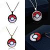 Poke Ball Alloy Pendant Necklace With Gemstone Inlay For Men And Women