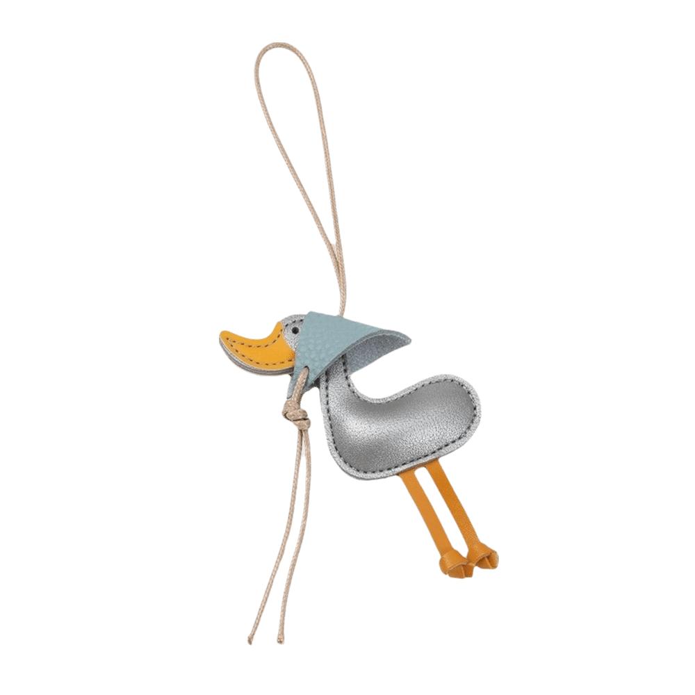 PU Bag Pendant Yellow Duck Cartoon Car Keyring Cute Duck Keychain Daily Use