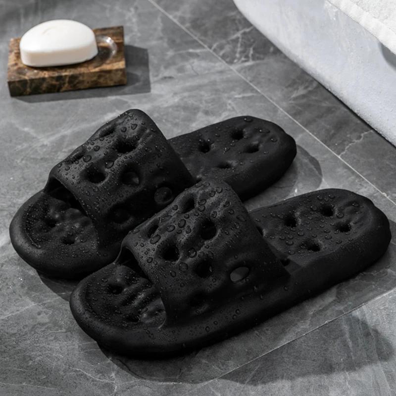 Fashion Women's Quick-dry Bathroom Slippers For Home Use Summer Couple Slippers EVA Light Soft Men's Hotel Indoor Shoes