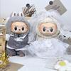 17cm Labubu Doll Formal Wedding Wear: Silicone Couple Suit & Dress - Princess Series