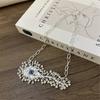 Tooxika French Paris Style Personality Burst Eyes Full Of Diamonds Necklace Light Luxury Senior Sense Of Fashion Runway Collarbone Chain For Women