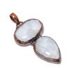 Rainbow Moonstone Pendant Gemstone Jewelry, Copper Electroformed Pendant, Handmade Beautiful Jewelry Pendant