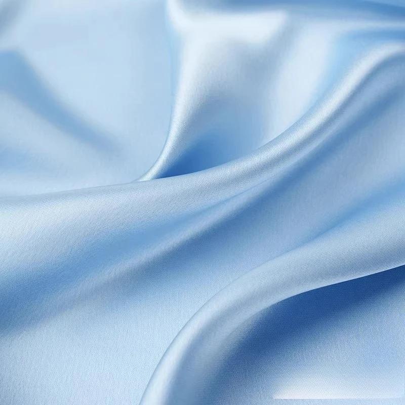 Wide 140cm Acetic Acid Satin Fabric Polyester Spandex Real Silk Fabric Lining Dress Clothing Pajamas Smooth and Silky Fabric