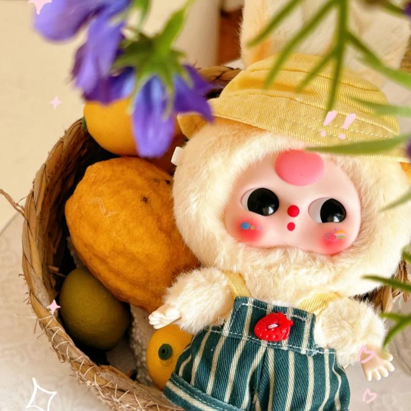 Authentic Baby Three Macaron Cute Bunny Series Blind Box Cute Trendy Toy Figurines Desktop Ornament  Bag Pendantgift For Girl