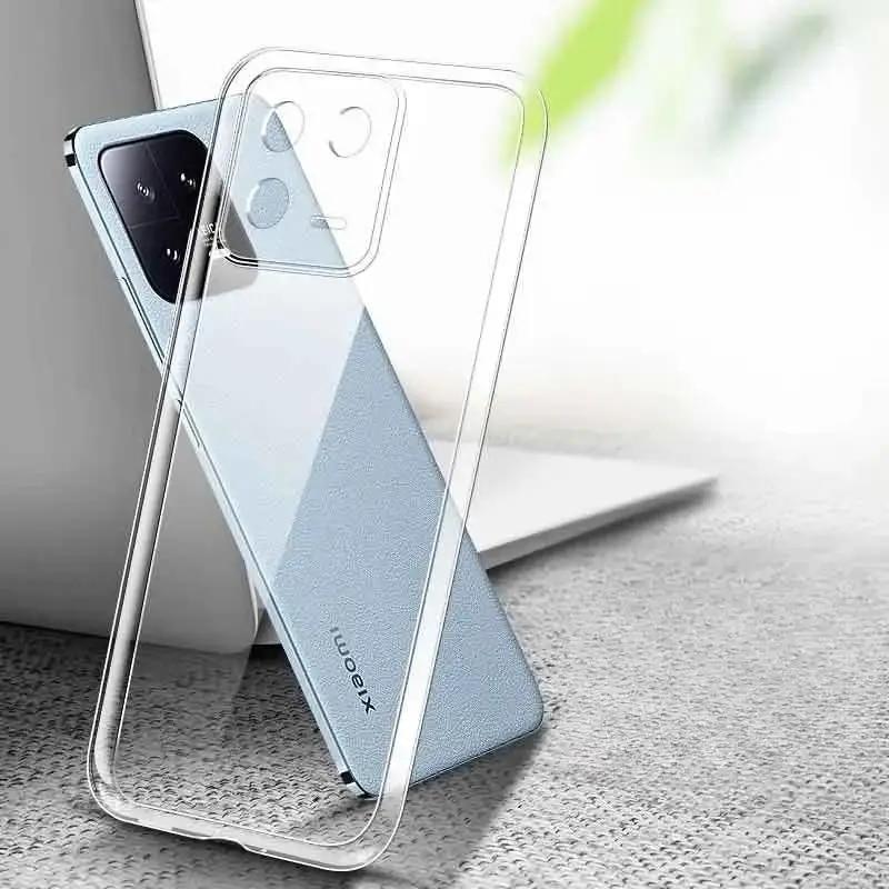 

Для Xiaomi 14 13T 13 12T 12 Pro 11T 11 Lite ультратонкий прозрачный мягкий силиконовый чехол гель ТПУ чехол для телефона задняя крышка Fundas Coque