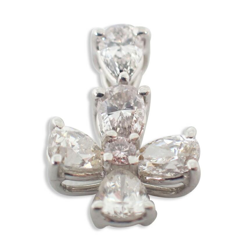 

[Used] Pt900 Diamond Pendant Top/g424-47