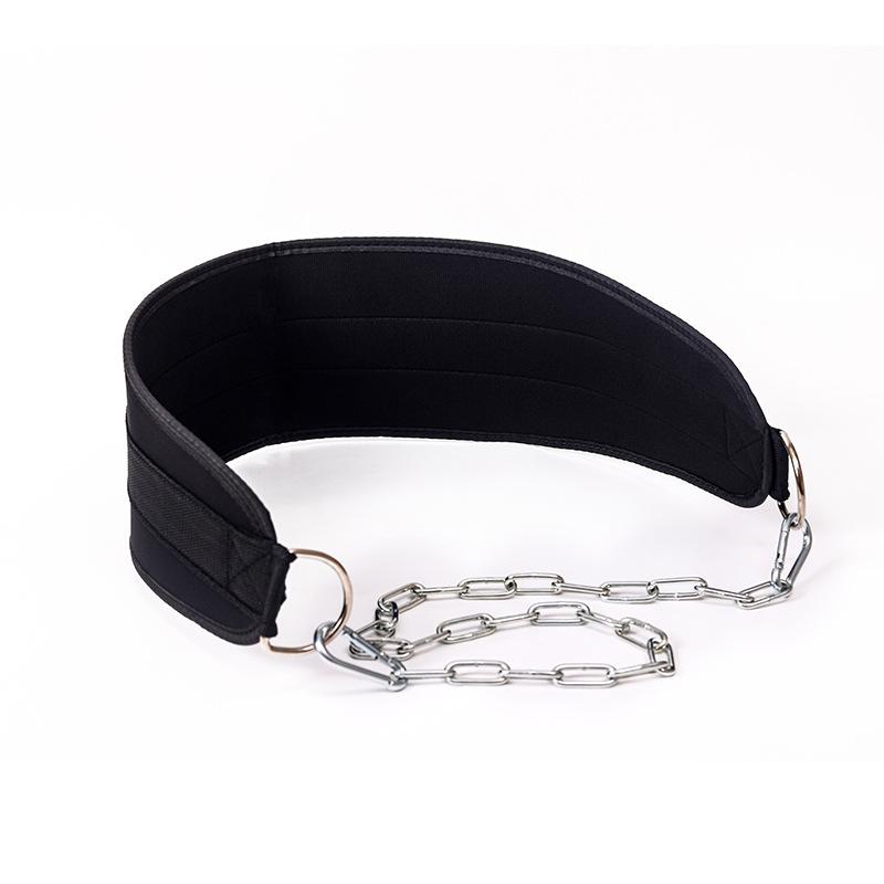 Fitness weighted training belt - barbell plate pull-up assist - back & waist trainer for men