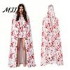Halloween Horror Scene Photo Prop Blood Print Costume for Women, Scary Apron, Hooded Zombie Party Dress with Stains Cloak, Stockings Outfits