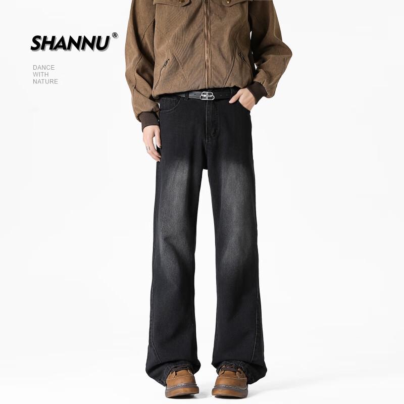 SHANNU Men's American Retro Flared Jeans