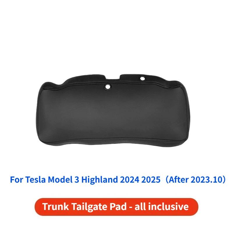 For Tesla Model Y Juniper Model 3 Highland Trunk Tailgate Protection Pad Rear Trunk Door PU Leather Anti Fouling Protection Pad