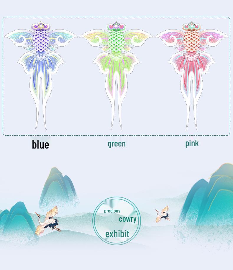 2026 Retro Bamboo Stick Parent-Child Butterfly Kite, 60cm/80cm - Dance Decoration Props