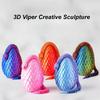 3D Printed Snake Egg Figurines with Moveable Parts, Anime Style Miniature Desktop Decor, Offices Home Ornament Gift