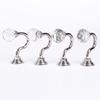Exquisite 2PCS Curtain Holdback Drapery Holders with Clear Crystal Ball Silver