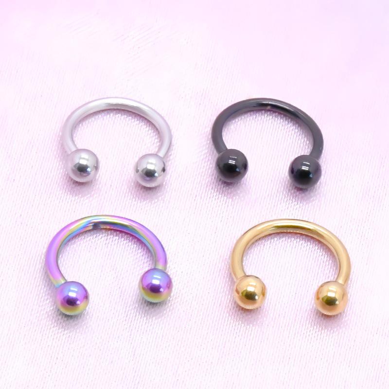 European and American Style Stainless Steel Nose Ring and Stud Earrings for Body Piercing