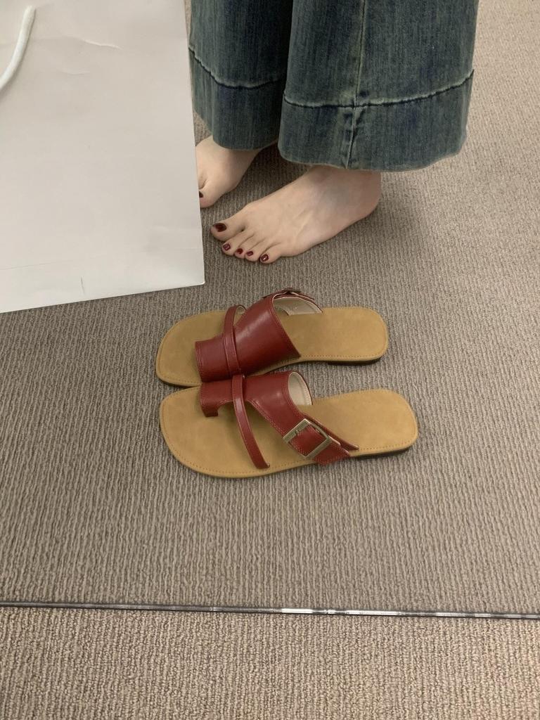 Retro Style Toe Slippers Women Wear Beautiful Fairy Casual Beach Sandals Sandals