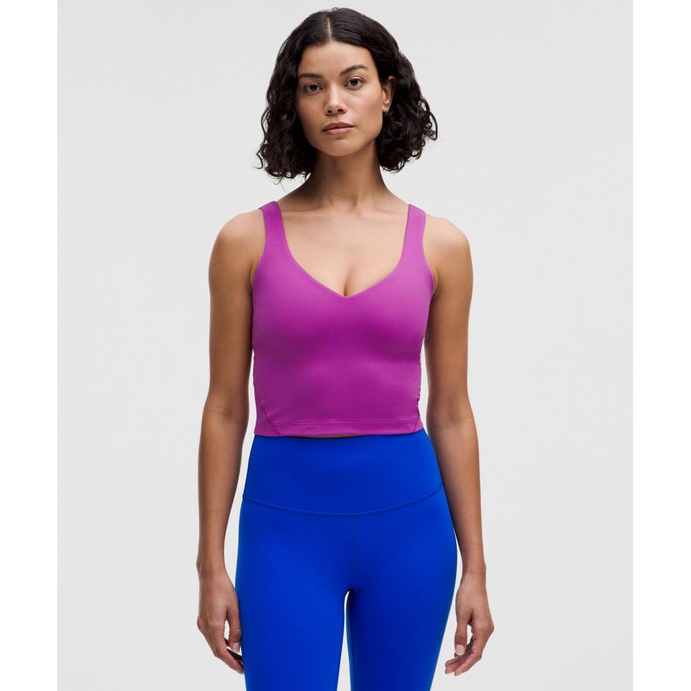 

Lululemon Выровняйте верхнюю часть бака, легкую поддержку, чашка AB, яркий сливовый