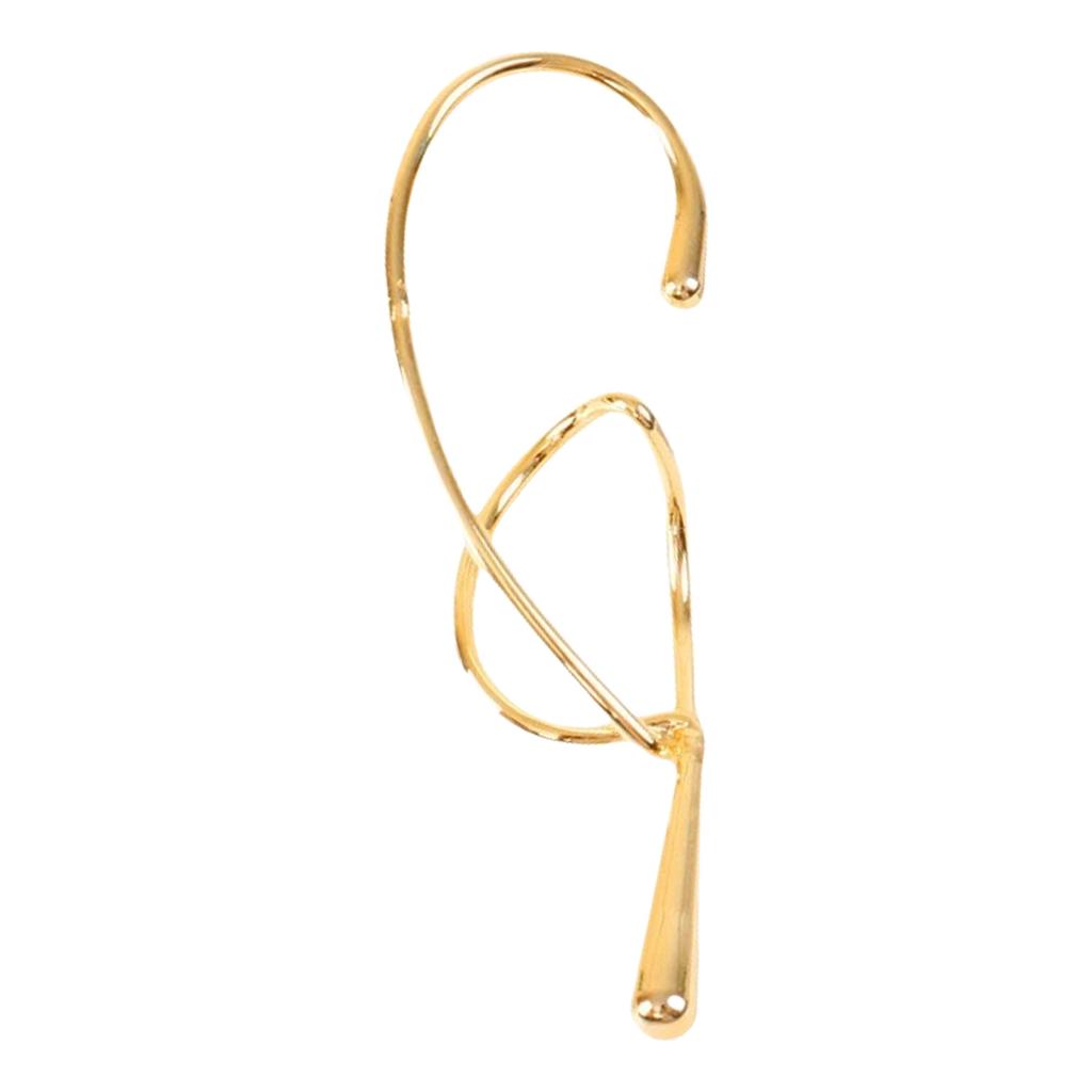 1Pc Fashion Geometric Ear Cuff for Women Exaggerated Metal Twist Line Without Piercing Jewelry Gifts Casual Wear