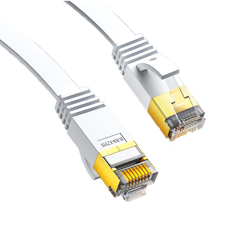 SAMZHE CAT7 Flat Shielded Ethernet Patch Cable