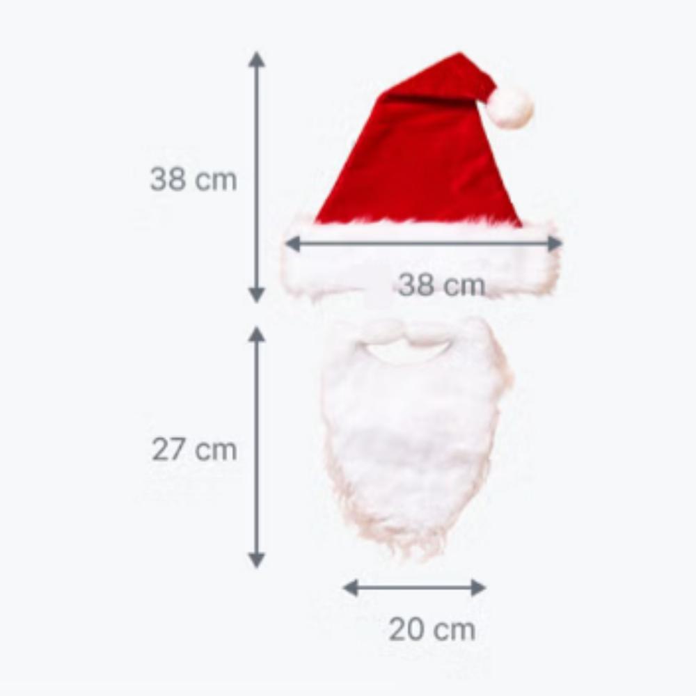 Christmas At Home Santa Hat & Beard Set