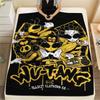 1 Stück WU TANG Aufdruck Flanelldecke, Hohe Qualität, Bequem für Alle Jahreszeiten, Heimdekoration, Wärme und Komfort, Perfekt für Weihnachtsgeschenke102