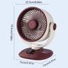 LED Digital Display Air Circulation Fan Type-c Rechargeable Outdoor Camping Fan  Bedroom