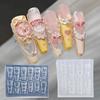 Food Grade Silicone Nail Art Mold With Carved Floral Design For Resin Crafts Easy Demolding DIY Accessories