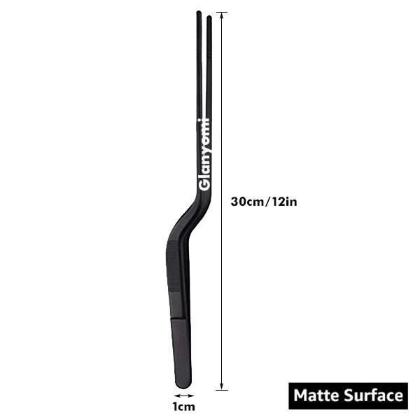 8/10/12-Inch Kitchen Tongs, Stainless Steel Culinary Plating Tweezers BBQ Tongs - Food Styling Baking Decor