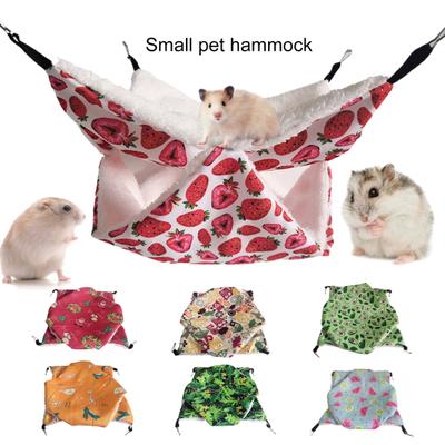 Hamster Nest Big Space Hanging Printing Warm halten Doppelschicht Rest Tuch Weihnachten