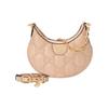 Gucci GG Matelassé Gold Logo Chain Leather Crescent Bag Women Shoulder Bag Beige 739736-UM8IG-9500